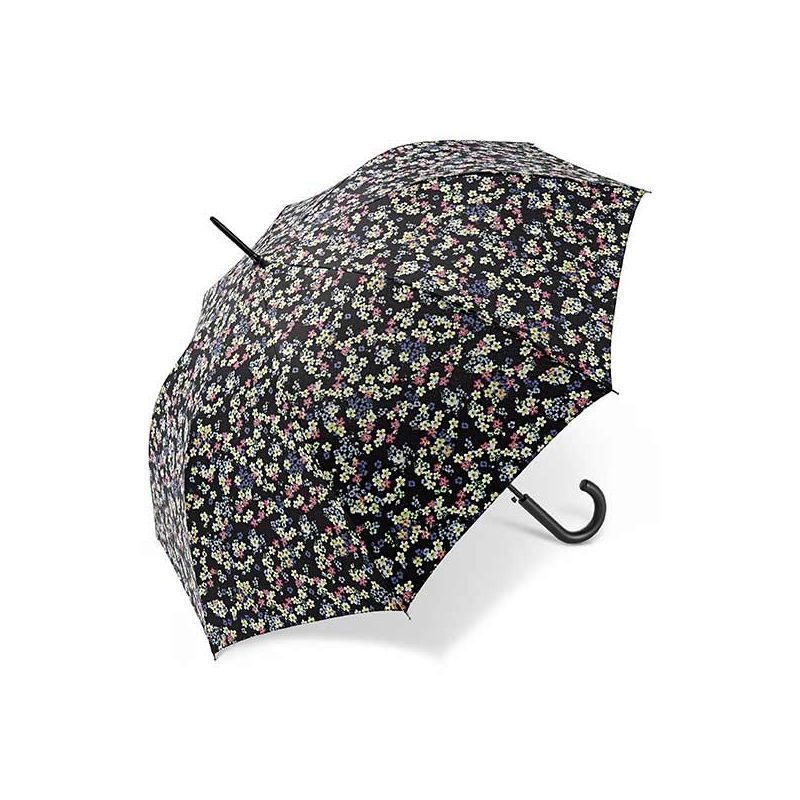 Parapluie Canne Fleurs Tropicales En Rose Pour Femme Parapluie Motif Fleuri