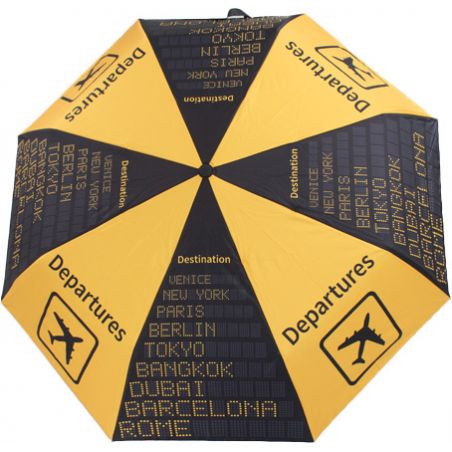 Parapluie pliant automatique motif aéroport international
