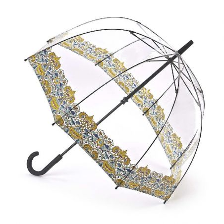 Parapluie luxe transparent anglais cloche bord floral