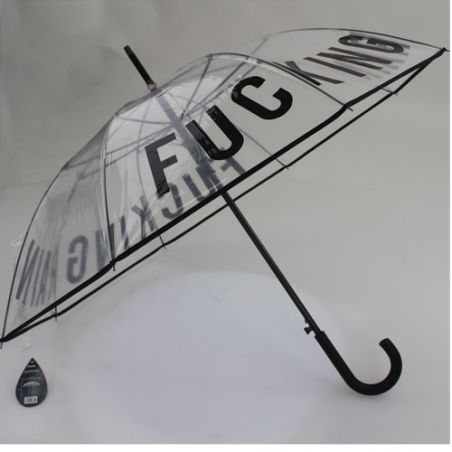 Grand parapluie fantaisie transparent fucking rain