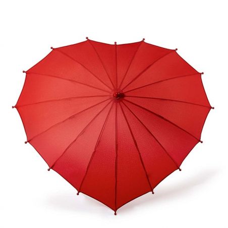 Parapluie enfant en forme de cœur rouge