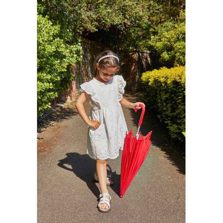 Parapluie enfant en forme de cœur rouge