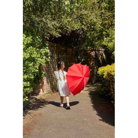 Parapluie enfant en forme de cœur rouge