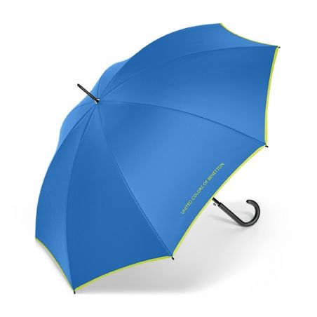 Parapluie droit bleu vif Benetton