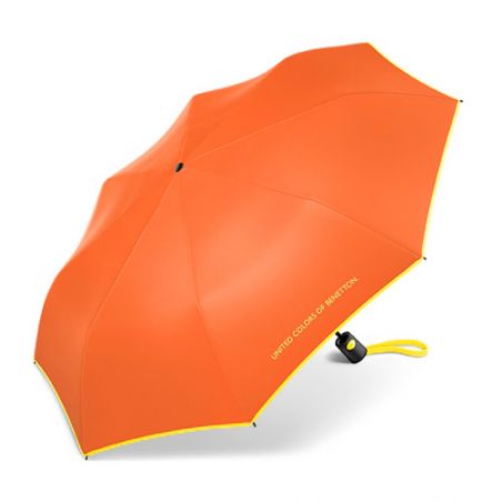 Parapluie automatique pliant orange Benetton