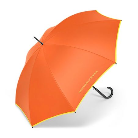 Parapluie long orange Benetton