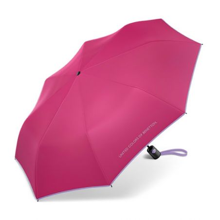 Parapluie pliant rose intense Benetton