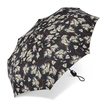 Parapluie pliant Pierre Cardin inspiration floralefond noir