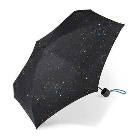 Mini parapluie pliant pochon Esprit noir