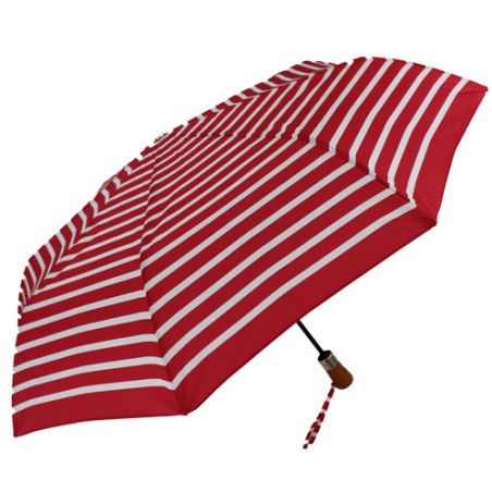 Parapluie pliant marinière rouge fabrication française