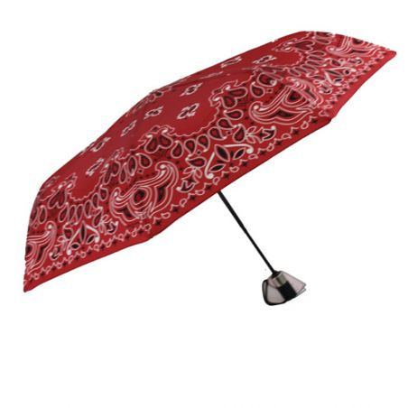 Parapluie pliant femme bandana rouge made in france