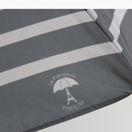 Parapluie pliant marinière gris fabrication française