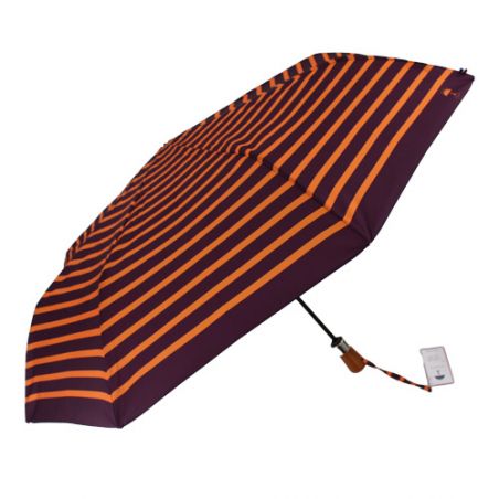 Parapluie pliant marinière violet fabrication française