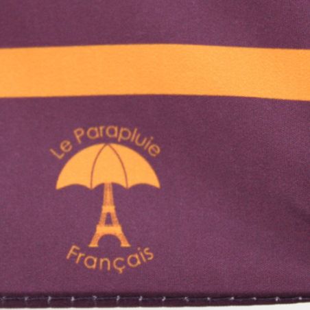 Parapluie pliant marinière violet fabrication française