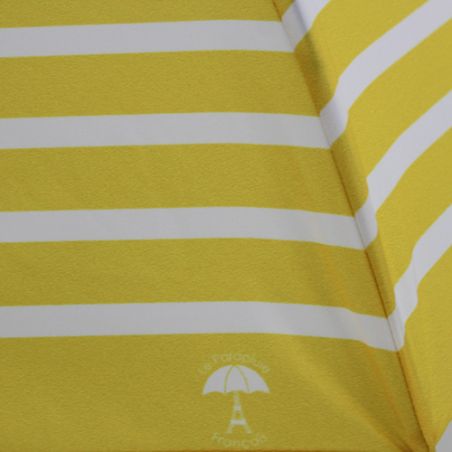 Parapluie pliant marinière jaune fabrication française