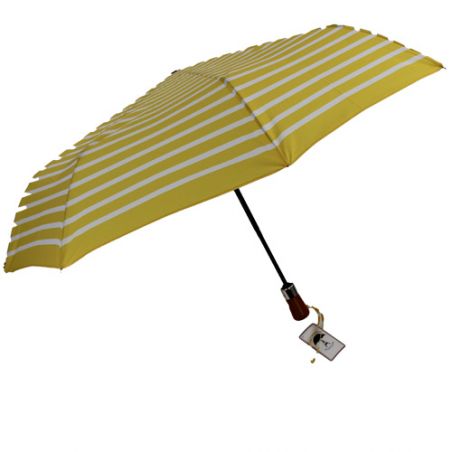 Parapluie pliant marinière jaune fabrication française