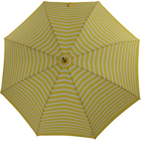 Parapluie canne marinière jaune fabrication française