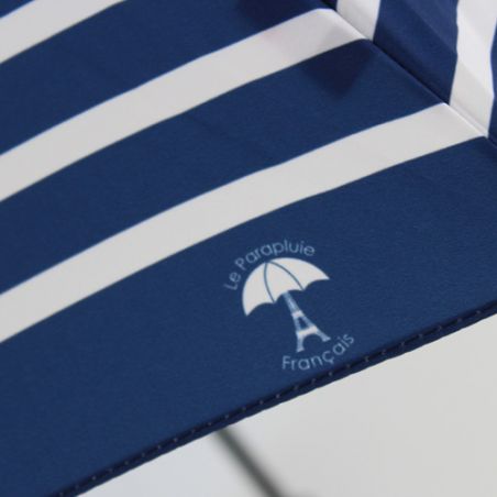 Parapluie canne marinière bleu fabrication française