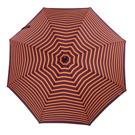 Parapluie canne marinière violet et orange fabrication française