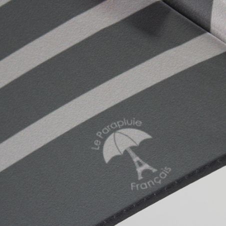 Parapluie canne marinière gris fabrication française