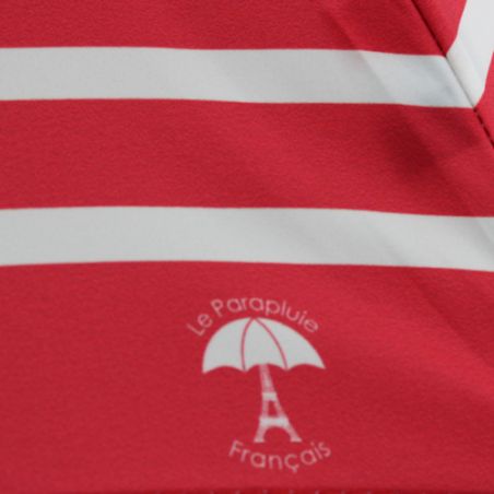 Parapluie canne marinière rouge fabrication française