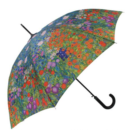 Parapluie canne motif impressionniste