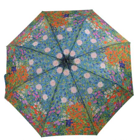 Parapluie canne motif impressionniste