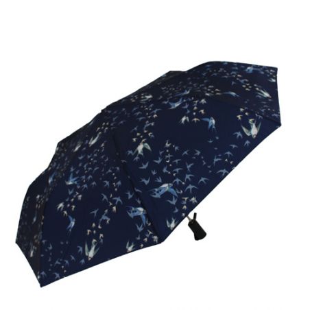 Parapluie pliable bleu marine hirondelles