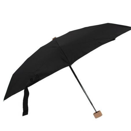 Micro parapluie écologique noir avec étui