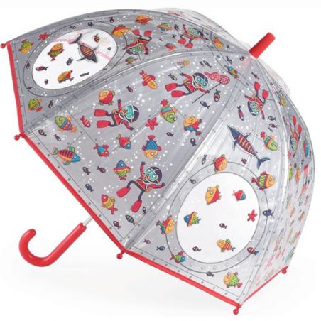 Parapluie cloche pour enfant sous marin