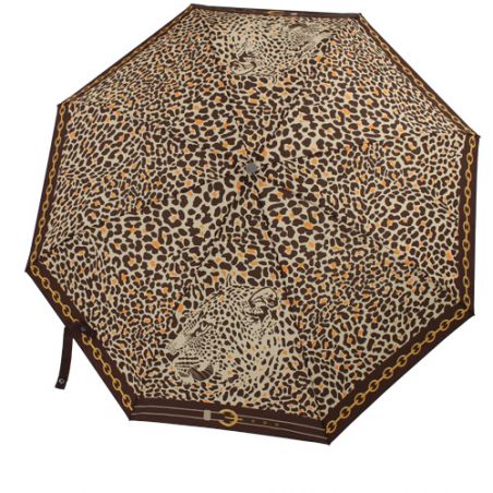 Parapluie pliant automatique motif léopard 