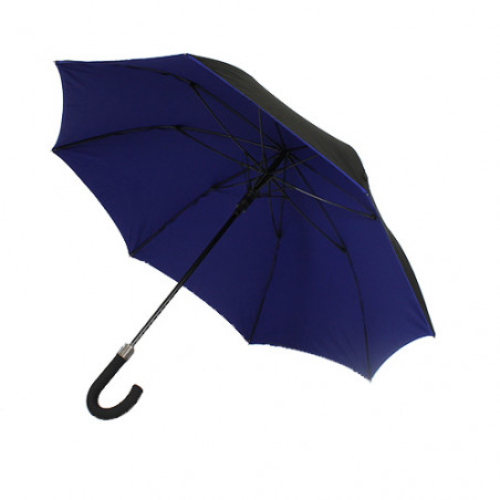 parapluie résistant vent noir et bleu